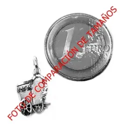 Colgante Plata Ley 925m carreta Rocío 12mm. detalles brillo [AB9282]