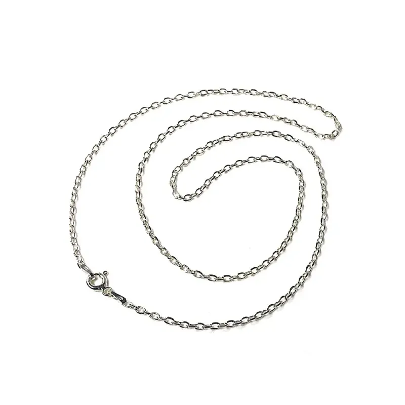 Cadena plata Ley 925m 50 cm. forzada 0,50 mm. lisa [AB3527]