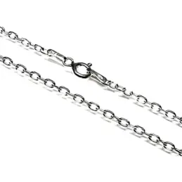 Cadena plata Ley 925m 50 cm. forzada 0,50 mm. lisa [AB3527]