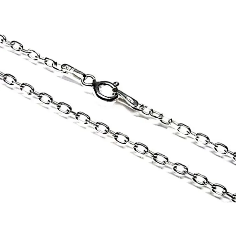 Cadena plata Ley 925m 50 cm. forzada 0,50 mm. lisa [AB3527]