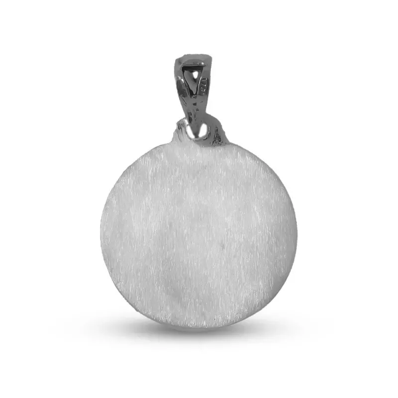 Medalla colgante plata ley 925m San Judas Tadeo cerco 20mm. [AB2775]