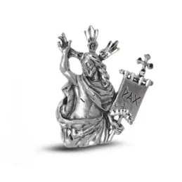 Colgante plata Ley 925m macizo 30mm. imágen Cristo del Resucitado detalles tallados trasera lisa