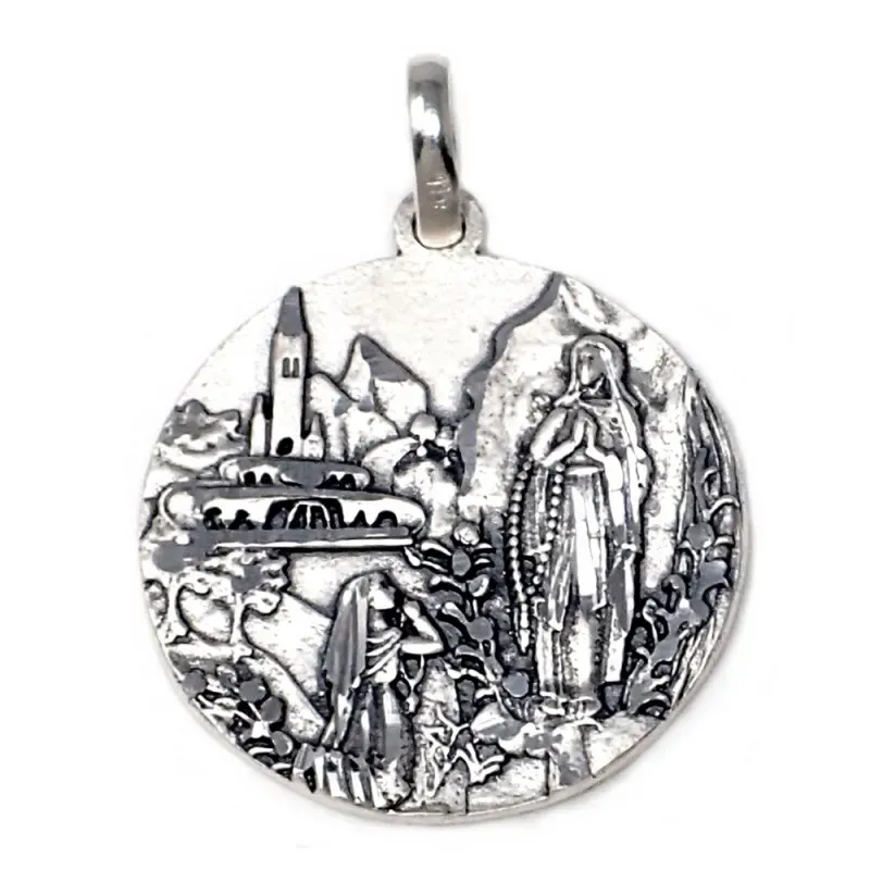 Medalla plata Ley 925m virgen Lourdes [AB4913]