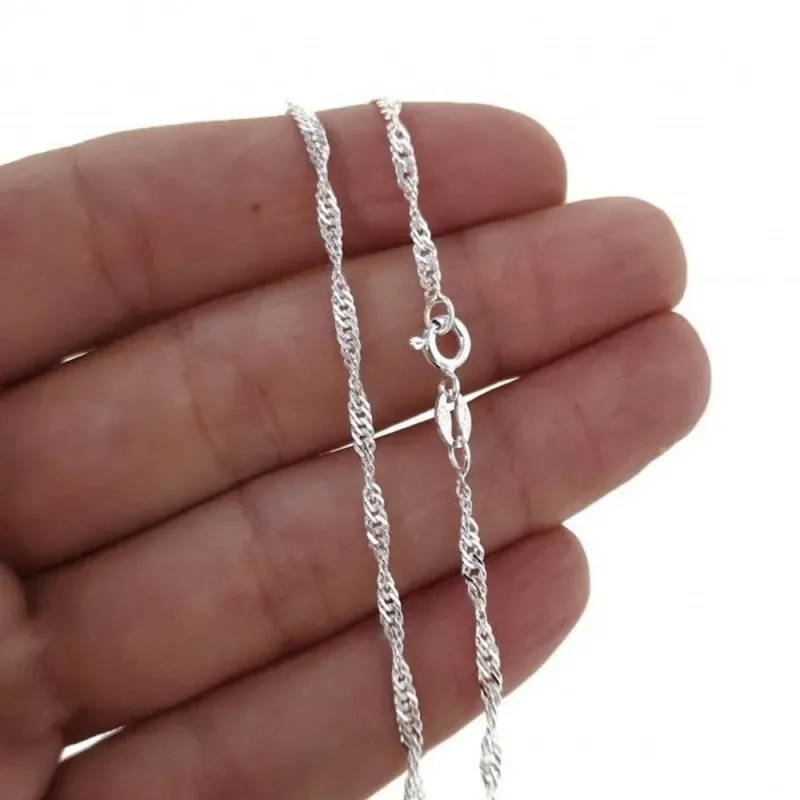 Cadena plata ley 925m 40cm. singapur 0.35mm. [AB0357]