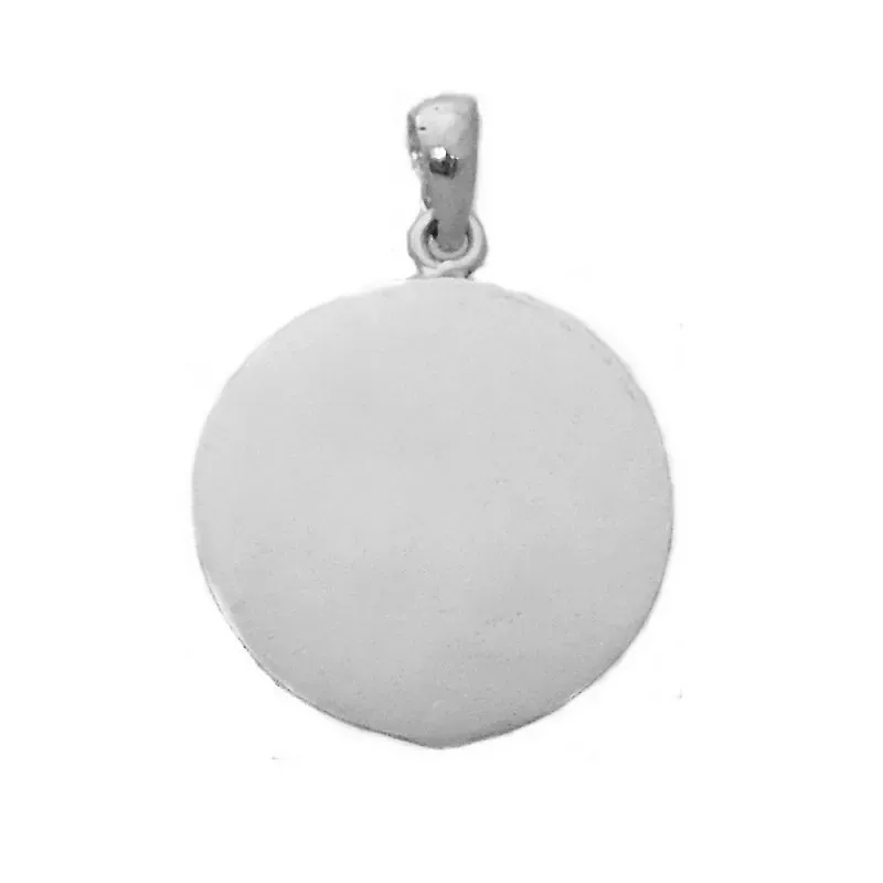 Medalla colgante plata ley 925m San Judas Tadeo 27mm. [AB0702]