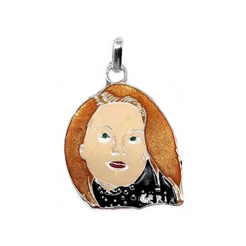 Colgante plata ley 925m Spice Girl Geri 22mm. [AB5026]