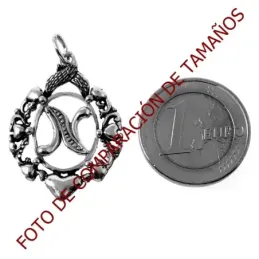 Colgante plata Ley 925m letra N 32mm. chapado oro oxidado [AB7214]