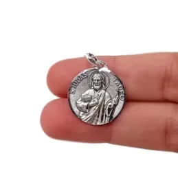 Colgante plata Ley 925m San Judas Tadeo medalla [AB5163]