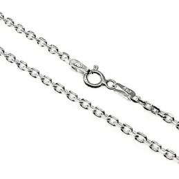 Cadena plata Ley 925m 40cm. modelo forzada lisa [AC0261]