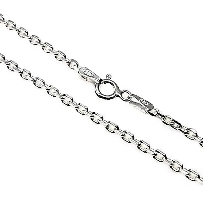 Cadena plata Ley 925m 40cm. modelo forzada lisa [AC0261]