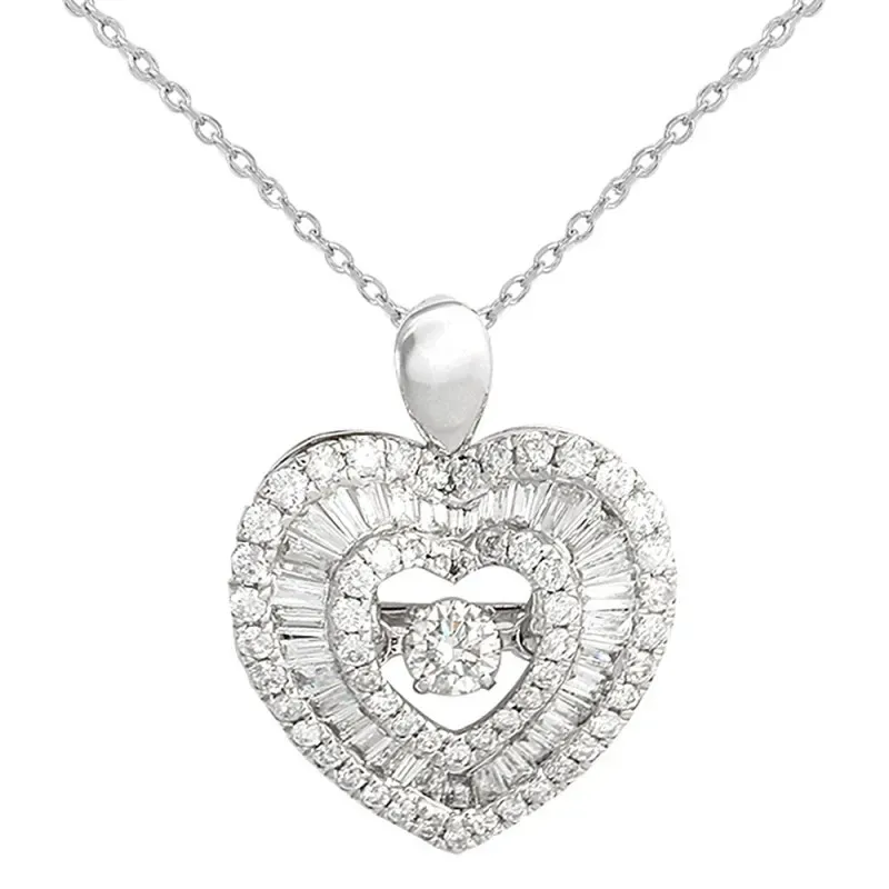 Gargantilla oro blanco 18k colección Venecia diamantes brillantes bag