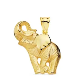 Colgante oro 18k figura elefante 35 mm. detalles realistas