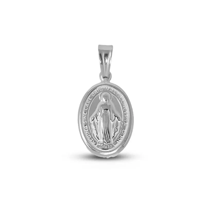 Medalla colgante plata ley 925m 18mm. Virgen Milagrosa [AA8162]