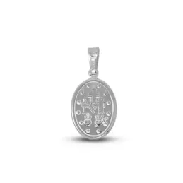 Medalla colgante plata ley 925m 18mm. Virgen Milagrosa [AA8162]