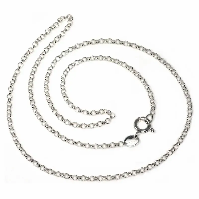 Cadena plata Ley 925m 40 cm. rolo 0,27 mm. [AB3537]
