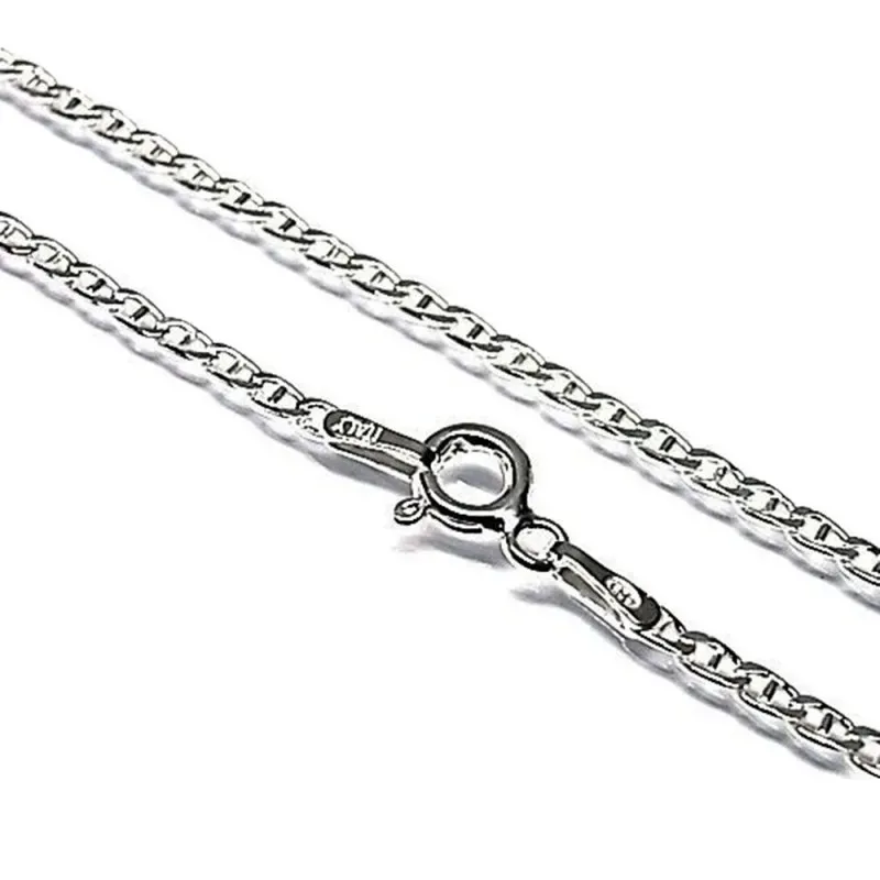 Cadena plata Ley 925m unisex 60cm. lisa modelo marina cierre reasa