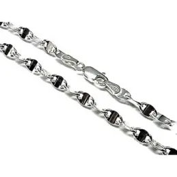 Cadena plata Ley 925m lisa 60 cm. lumina gruesa [AB4276]