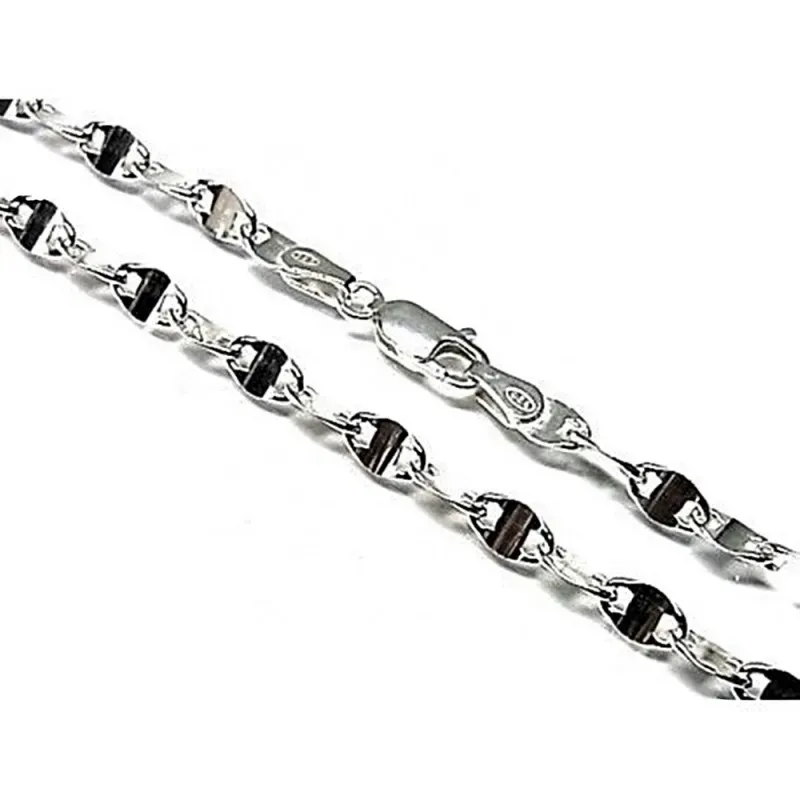 Cadena plata Ley 925m lisa 60 cm. lumina gruesa [AB4276]