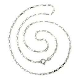 Cadena plata ley 925m lisa 50cm. forzada rectangular [AB0412]