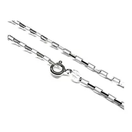 Cadena plata ley 925m lisa 50cm. forzada rectangular [AB0412]