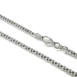 Cadena plata ley 925m 50cm. coreana 2.5mm. [AB2541]