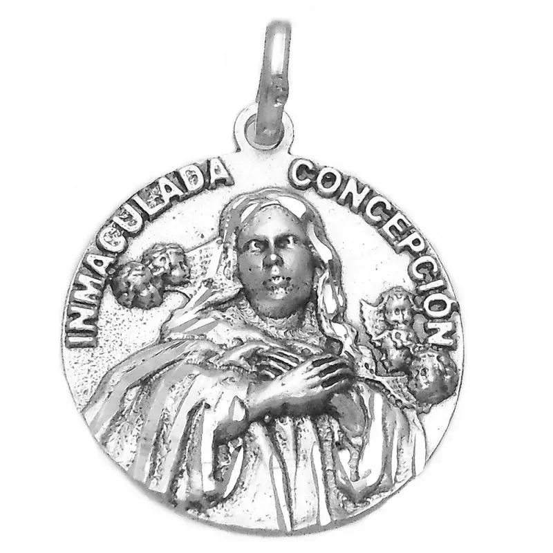 Medalla plata ley 925m Virgen Inmaculada 26mm. medio busto [AA9811]
