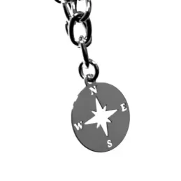 Pulsera plata Ley 925m fetiche 19cm. motivos viaje [AB6198]