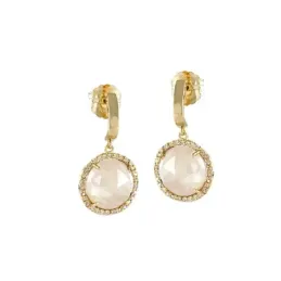 Pendientes Oro Amarillo 18k modelo Cachemira ( 48 diamantes 1,00mm. 0,24cts.)