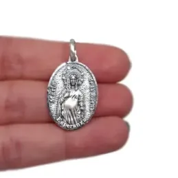 Virgen María de la Buena Esperanza embarazada medalla plata Ley 925m