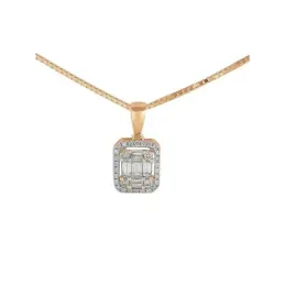 Gargantilla oro rosa 18k mujer colgante 5.5 mm. setenta diamantes bri