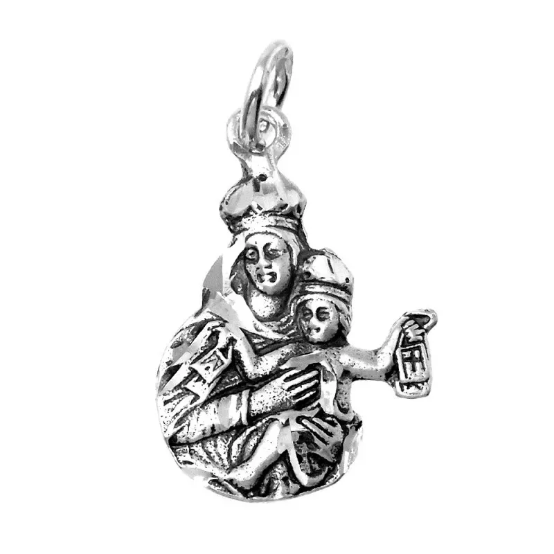 Colgante Plata Ley 925m Virgen del Carmen 20mm. silueta [AB9292]