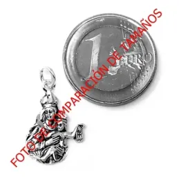 Colgante Plata Ley 925m Virgen del Carmen 20mm. silueta [AB9292]