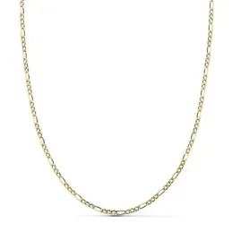 Cadena oro 18k 50cm. eslabón 3x1 hueca 50cm. [AB8971]