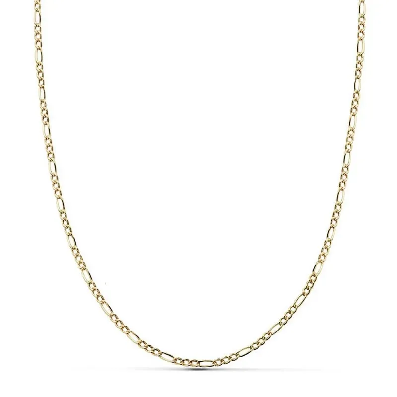 Cadena oro 18k 50cm. eslabón 3x1 hueca 50cm. [AB8971]