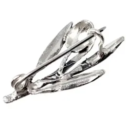 Alfiler plata Ley 925m rama olivo 31mm. hojas aceituna detalles tallados