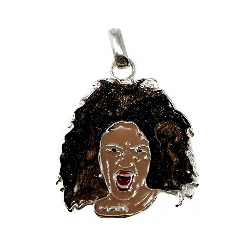 Colgante plata ley 925m Spice Girl Mel B 23mm. [AB5024]
