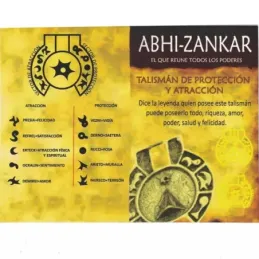 Colgante plata Ley 925m talismán Abhi-Zankar [AB4909]