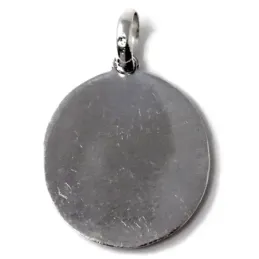 Medalla colgante plata Ley 925m maciza 29mm. Nuestra Señora de la Capilla Jaén oval trasera lisa