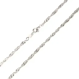 Cadena plata ley 925m 45cm. singapur 0.35mm. [AB0388]