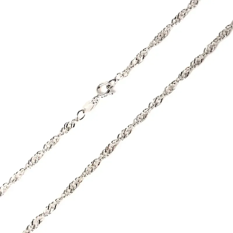 Cadena plata ley 925m 45cm. singapur 0.35mm. [AB0388]