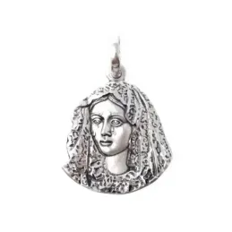 Esperanza de Macarena colgante plata Ley 925m silueta 24 mm. maciza det
