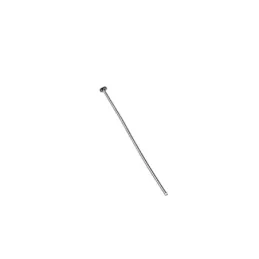 Aguja pincho tope plano 32mm. metal plateado diámetro 0.6mm. [AC1463]
