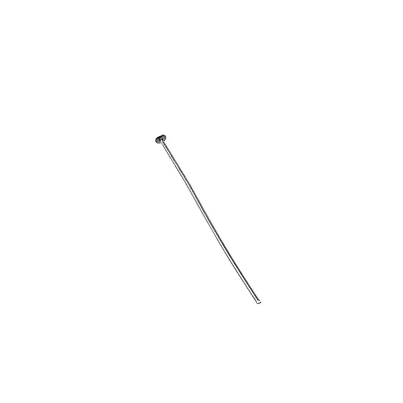 Aguja pincho tope plano 32mm. metal plateado diámetro 0.6mm. [AC1463]