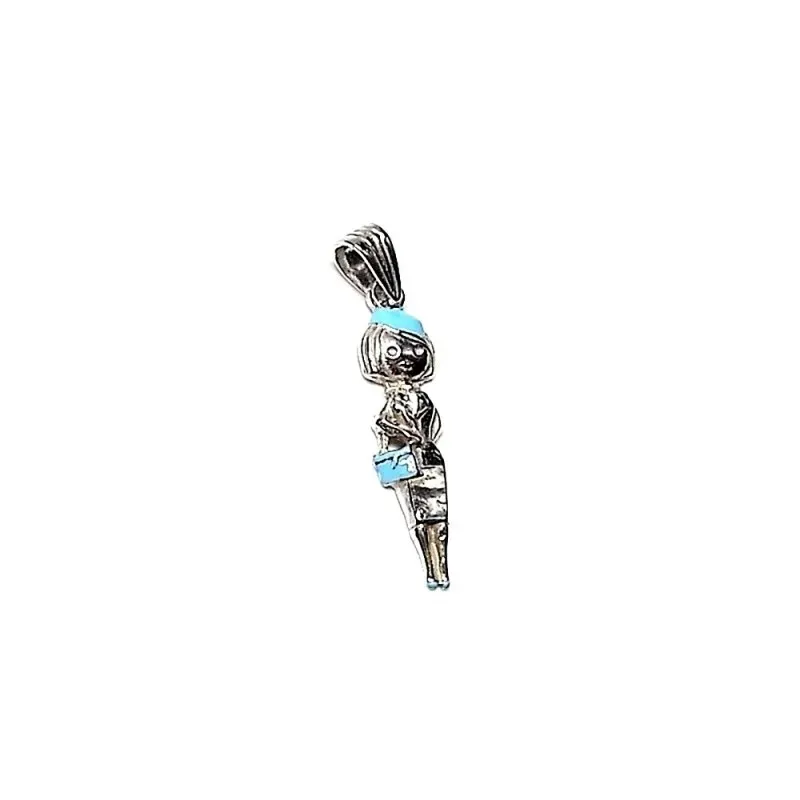 Colgante plata ley 925m 30mm. azafata  [AA7694]