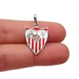 Sevilla FC escudo plata Ley 925m colgante macizo unisex 21 mm.