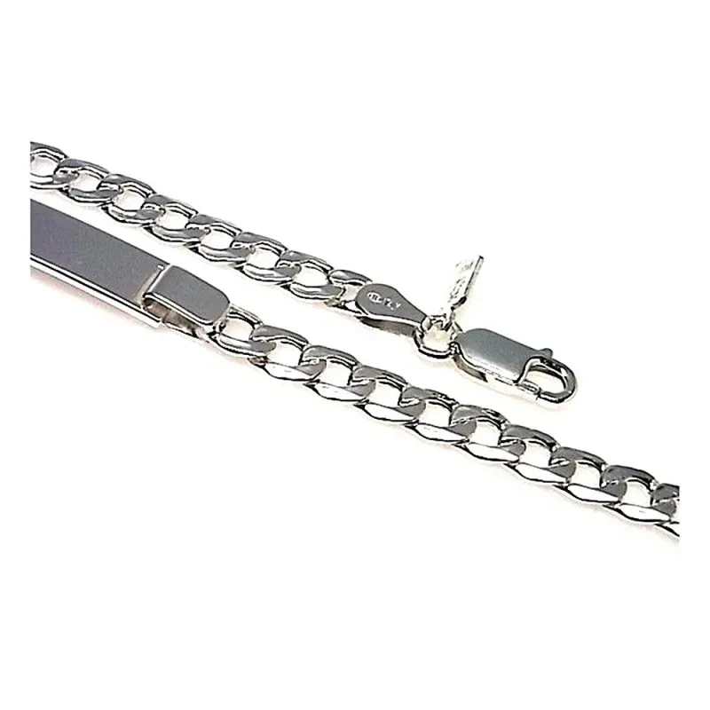 Esclava plata ley 925m lisa barbada [AB0518GR]