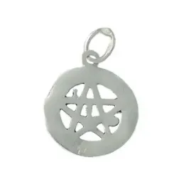 Colgante plata ley 925m tetragramatón 17mm. amuleto [AA9823]