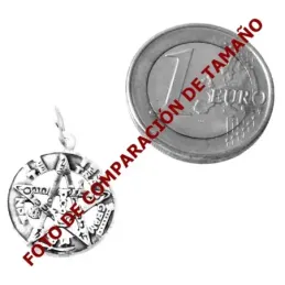 Colgante plata ley 925m tetragramatón 17mm. amuleto [AA9823]