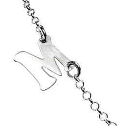 Gargantilla plata Ley 925m cadena rolo lateral inicial personalizada tumbada lisa cierre reasa