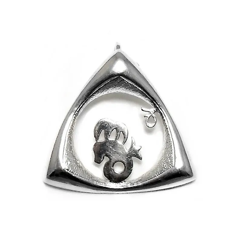 Colgante horóscopo plata Ley 925m Capricornio triangular [AB4157]